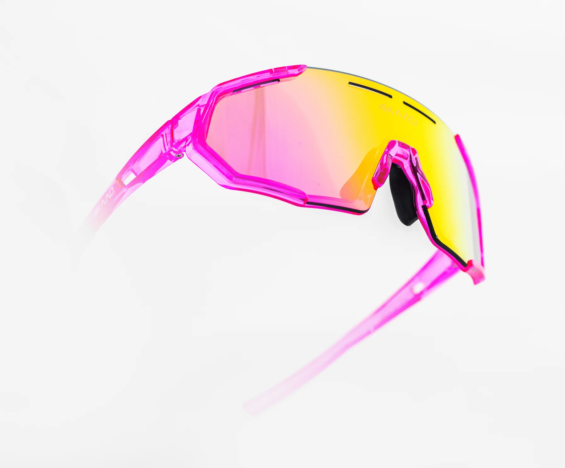 BEAT EDGE Sports Glasses - Pink & Clear Multi Layer Mirror - Image 3