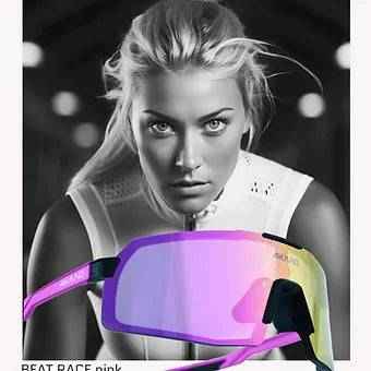 BEAT RACE Cycling Glasses - Pink & White XCvision MULTI LAYER MIRROR Lens | Eyewear Cycling UV400 - Image 6