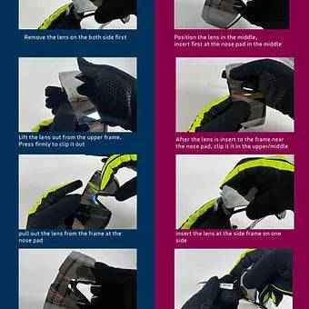 BEAT RACE Sport Glasses - White & Black with Silver XCvision MULTI LAYER MIRROR Lens - Image 10