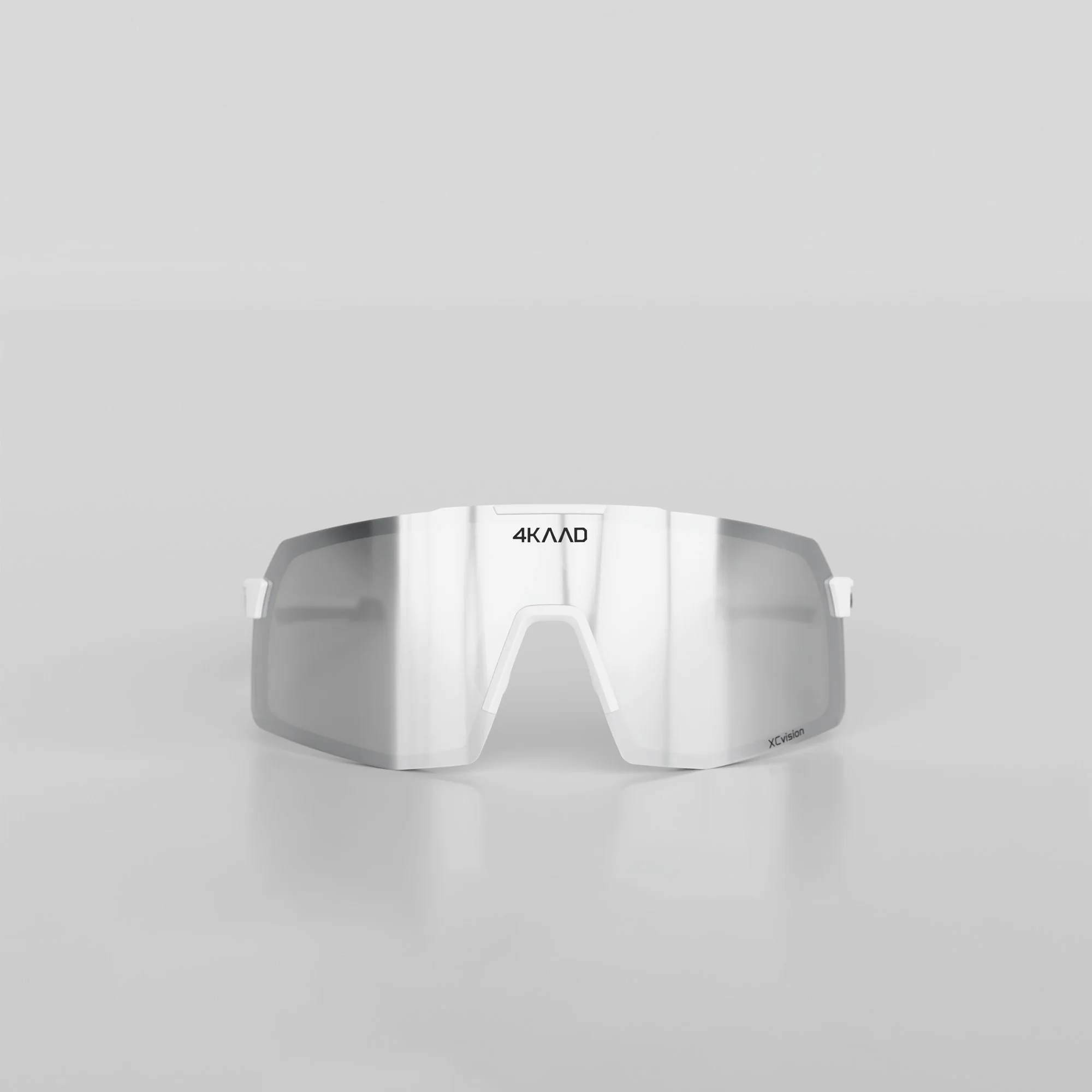 BEAT RACE Sport Glasses - White & Black with Silver XCvision MULTI LAYER MIRROR Lens - Image 4