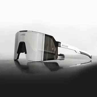BEAT RACE Sport Glasses - White & Black with Silver XCvision MULTI LAYER MIRROR Lens - Image 6