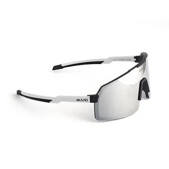 BEAT RACE Sport Glasses - White & Black with Silver XCvision MULTI LAYER MIRROR Lens - Image 7