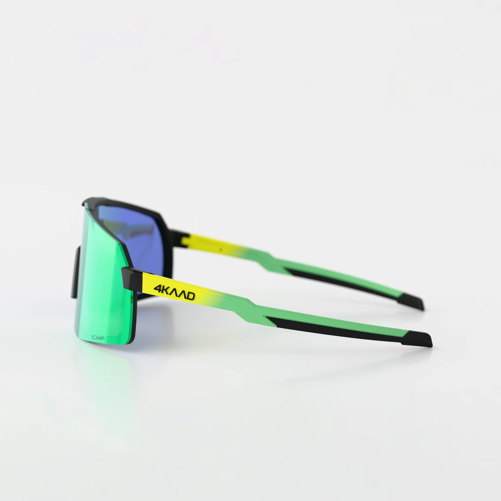 BEAT RACE Sports Glasses - green yellow, with green MULTI LAYER MIRROR lens - Image 3