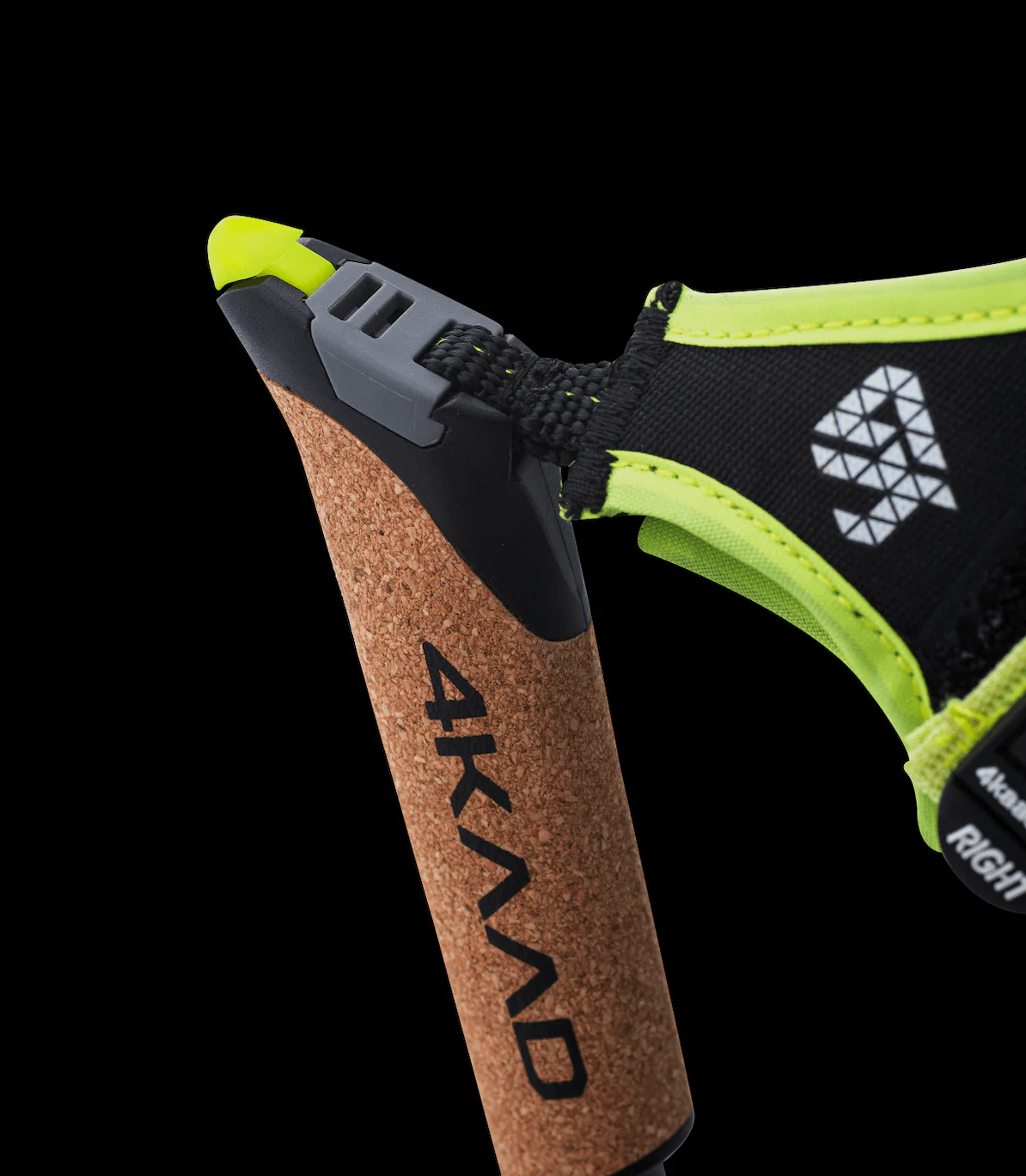 CLICK-IT strap, black yellow, Quick release ski pole strap Click IT - Image 4