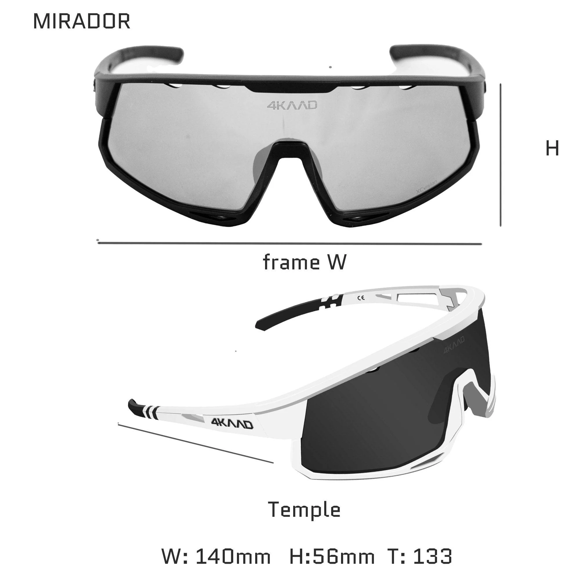 MIRADOR Sports Glasses - White & Gold Mirror - Image 5